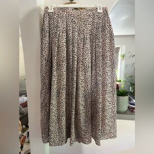 Who What Wear Leopard Midi Skirt